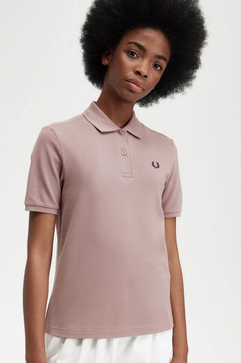 Camisa Polo Fred Perry G6000 Mujer Rosas Oscuro Negras | UCLTG47971