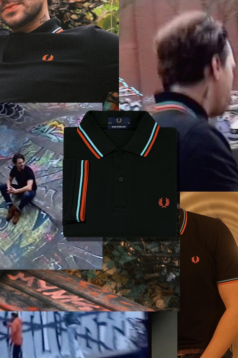 Camisa Polo Fred Perry M12 Hombre Negras Azules Naranjas | FCLUI61234