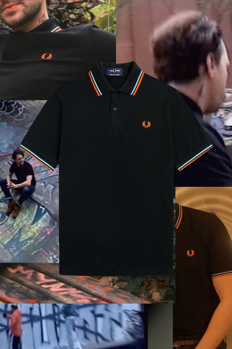 Camisa Polo Fred Perry M12 Hombre Negras Azules Naranjas | FCLUI61234