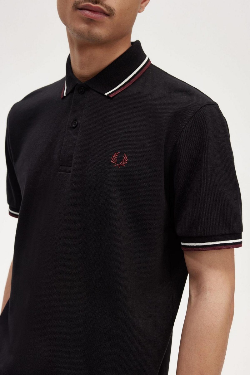 Camisa Polo Fred Perry M12 Hombre Negras | TCLPQ66499