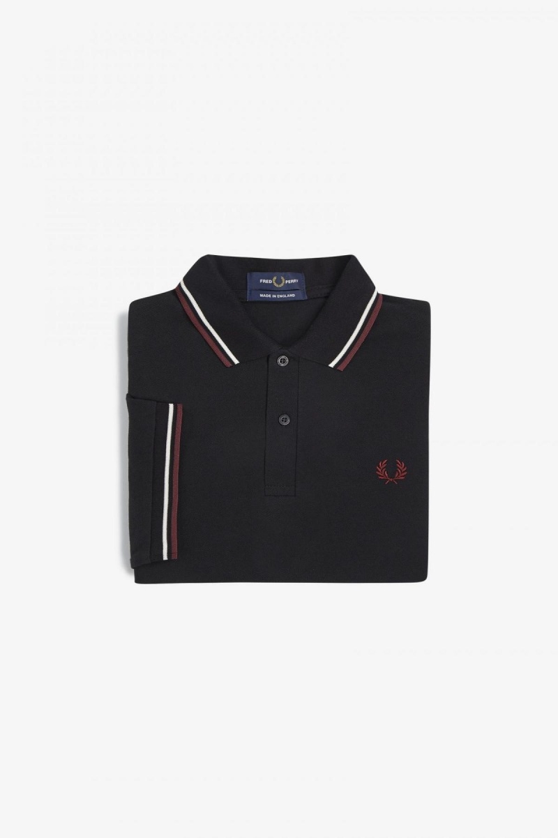 Camisa Polo Fred Perry M12 Hombre Negras | TCLPQ66499