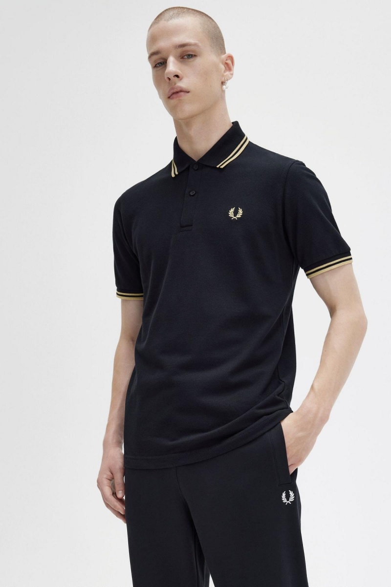 Camisa Polo Fred Perry M12 Hombre Negras | PCLER25336