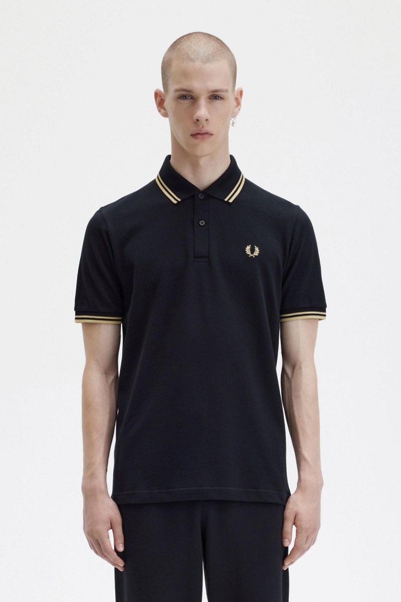 Camisa Polo Fred Perry M12 Hombre Negras | PCLER25336