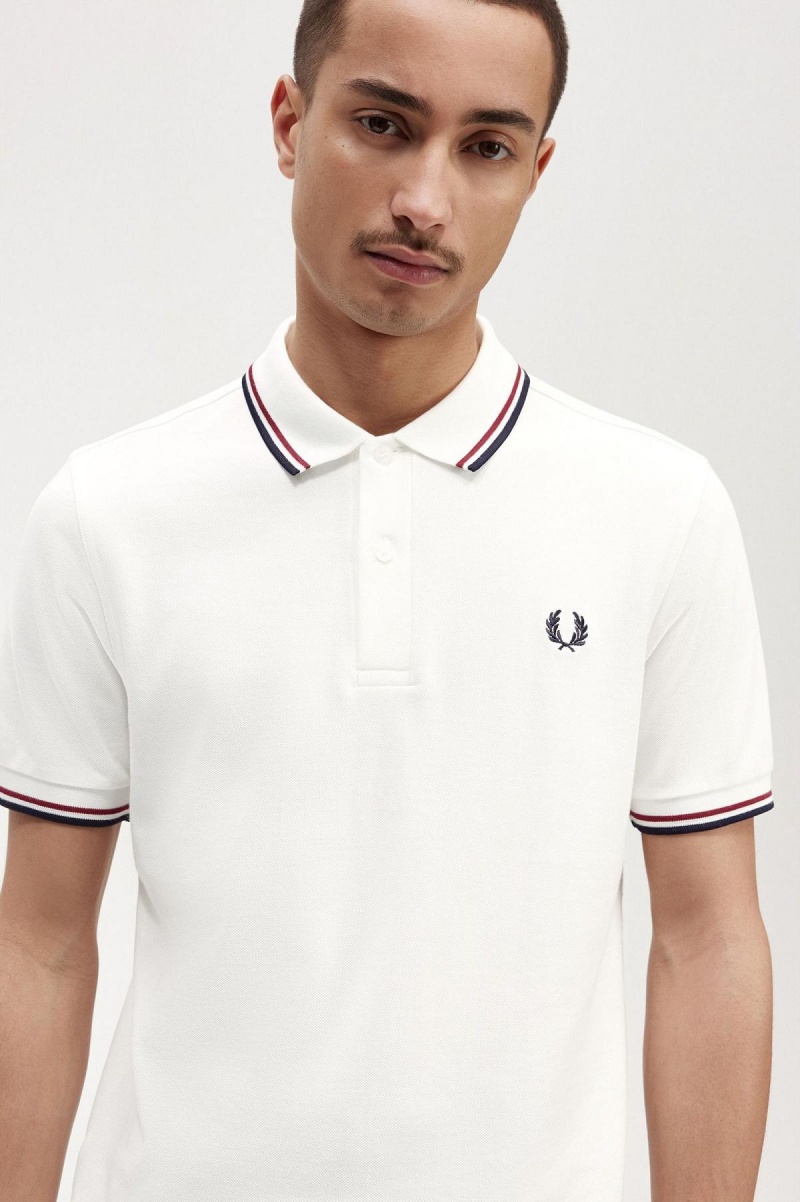 Camisa Polo Fred Perry M3600 Hombre Blancas Rojas Azul Marino | GCLUC42787