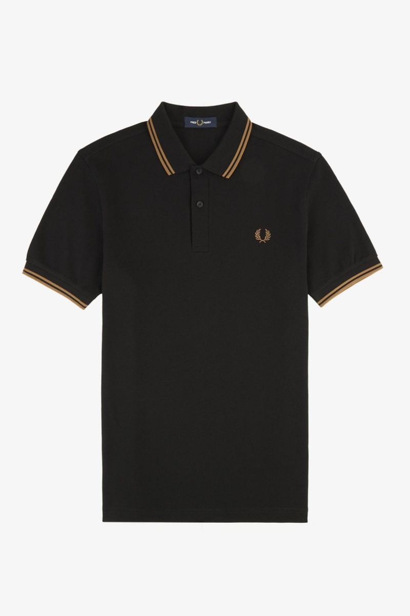 Camisa Polo Fred Perry M3600 Hombre Negras | CLJVR62848