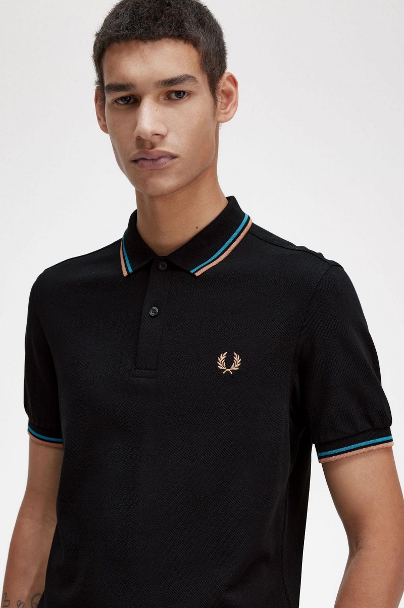 Camisa Polo Fred Perry M3600 Hombre Negras Azules Verde Menta | CLIIZ40534