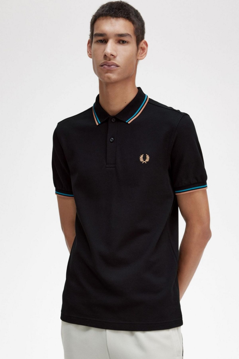 Camisa Polo Fred Perry M3600 Hombre Negras Azules Verde Menta | CLIIZ40534