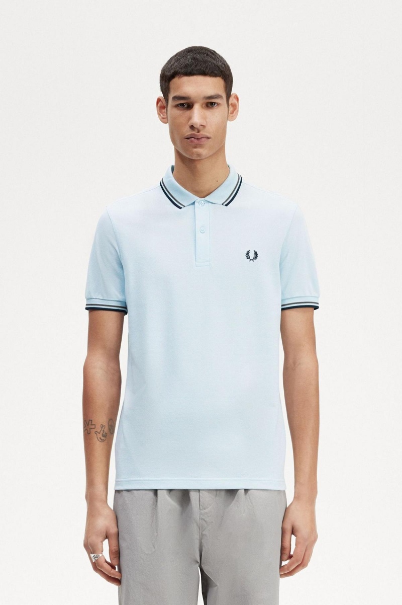 Camisa Polo Fred Perry M3600 Hombre Verde Menta Verde Negras | MCLHR69541