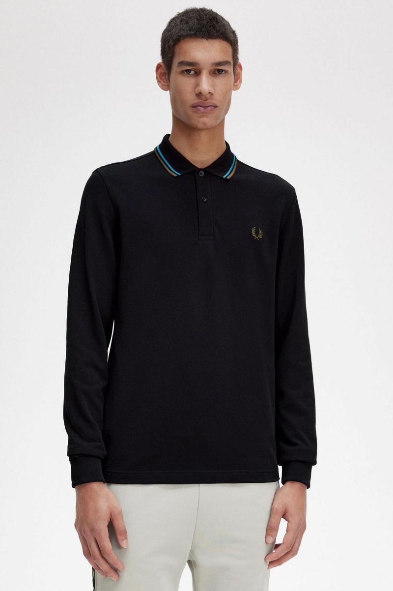 Camisa Polo Fred Perry M3636 Hombre Negras Azules Verde | TCLWZ14198