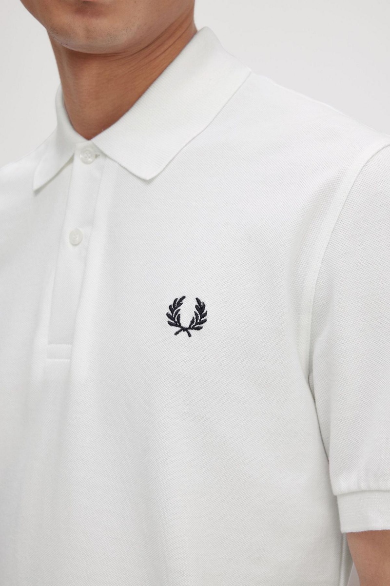 Camisa Polo Fred Perry M3 Hombre Blancas Azul Marino | GCLEC46715