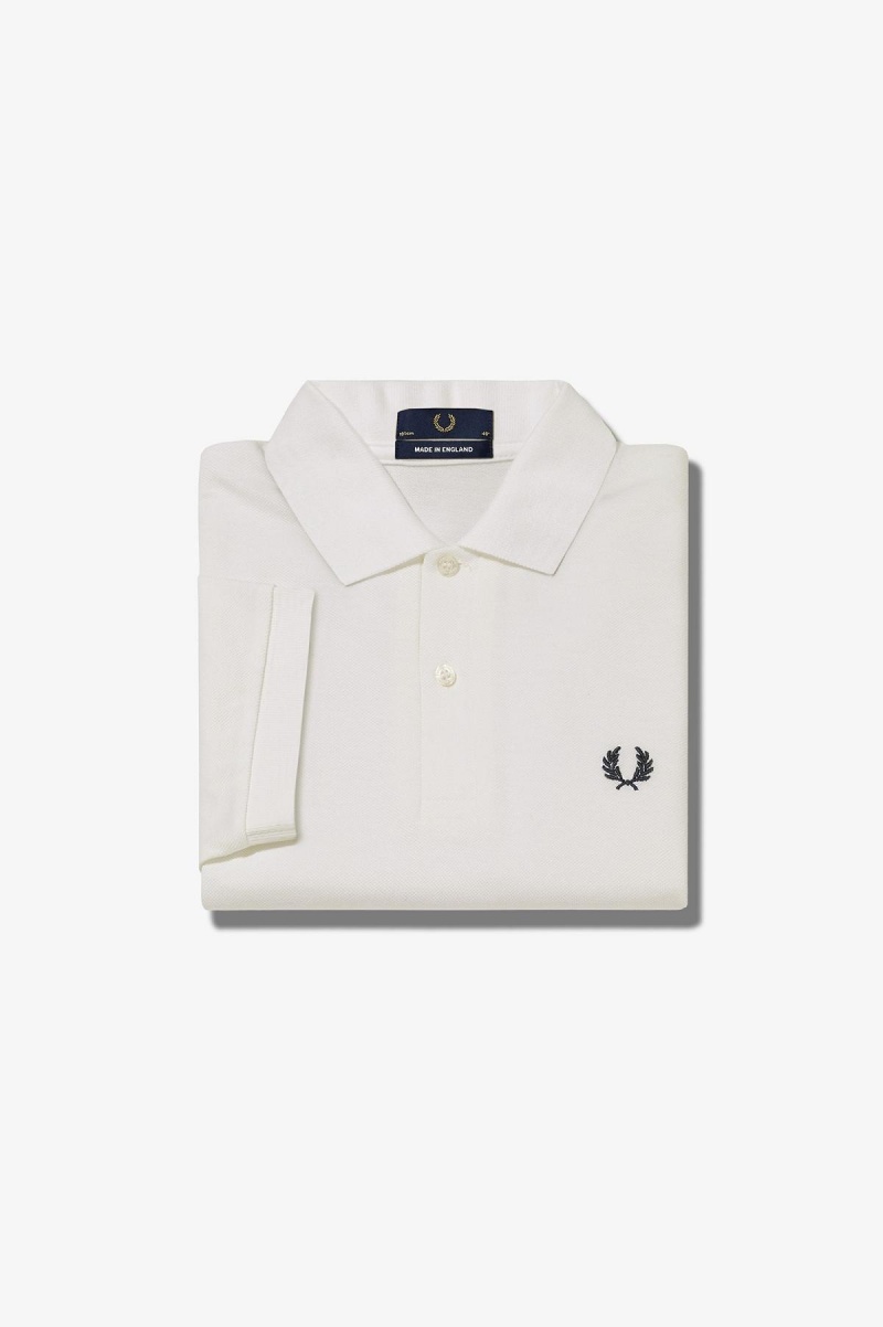 Camisa Polo Fred Perry M3 Hombre Blancas Azul Marino | GCLEC46715