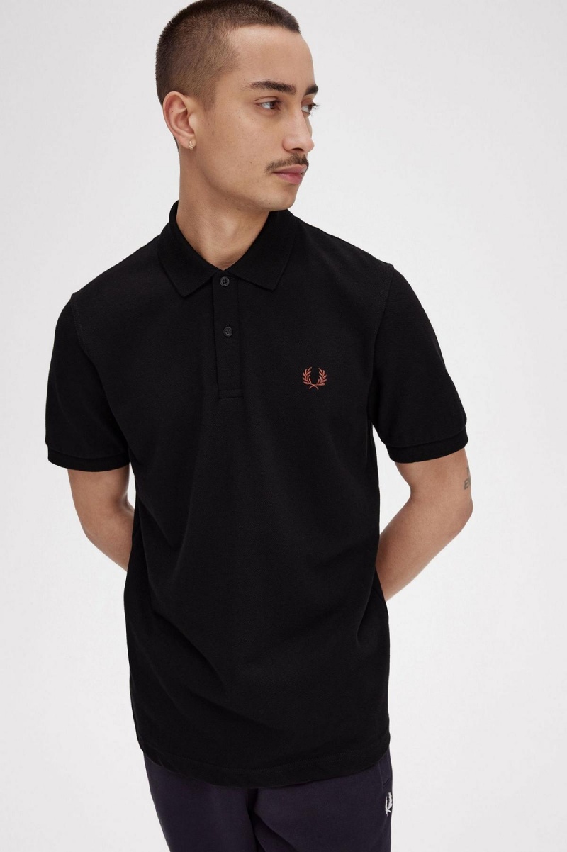 Camisa Polo Fred Perry M3 Hombre Negras Marrones | UCLND37076