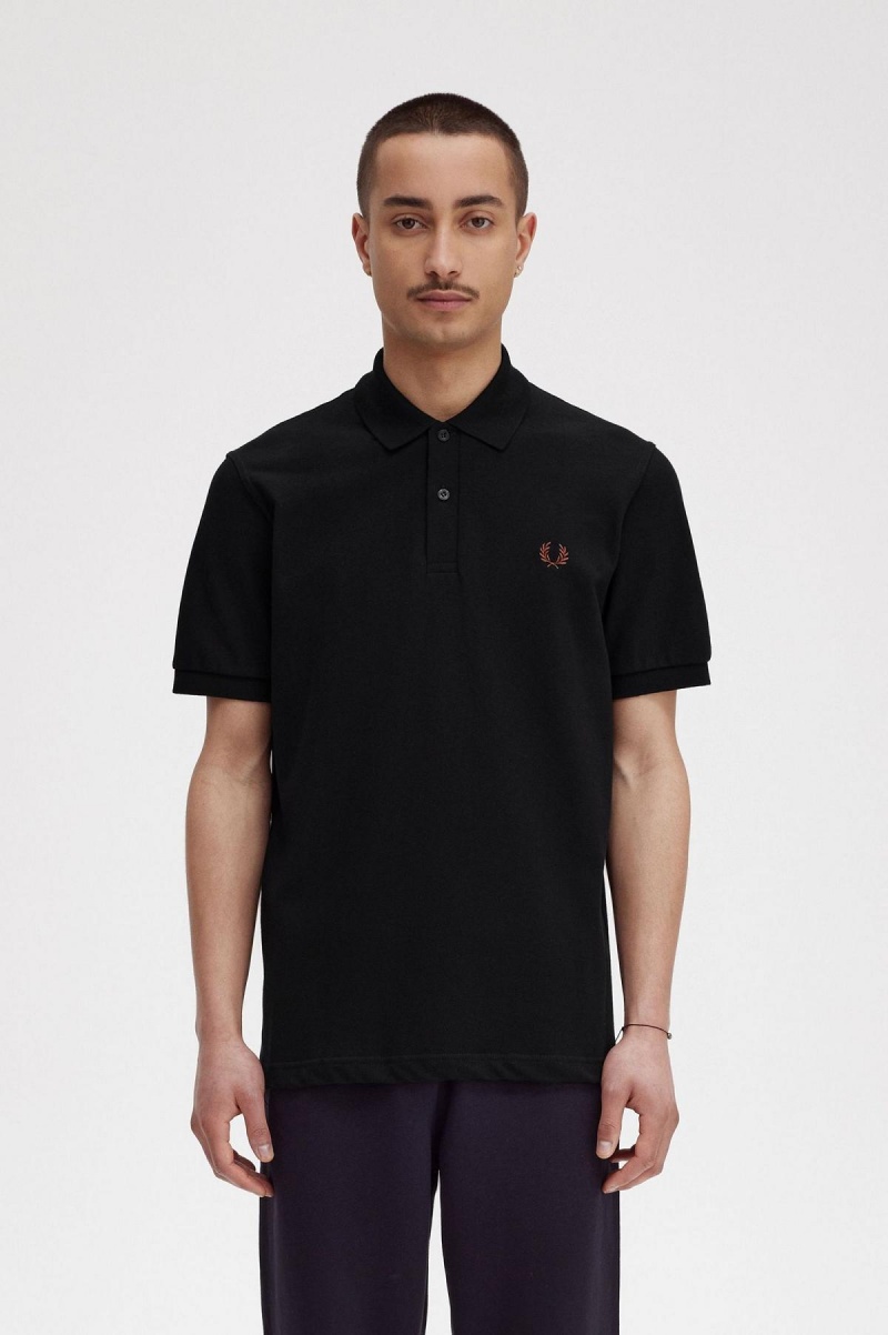 Camisa Polo Fred Perry M3 Hombre Negras Marrones | UCLND37076