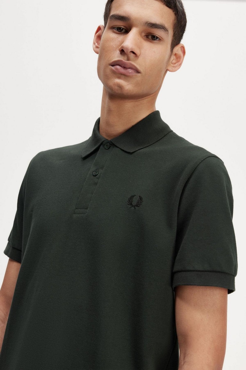 Camisa Polo Fred Perry M3 Hombre Verde Negras | CLEGJ87151