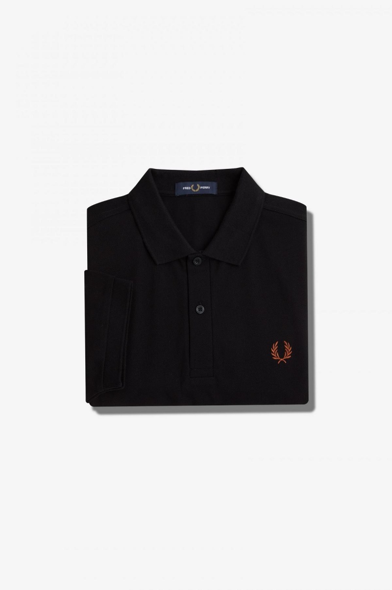 Camisa Polo Fred Perry M6000 Hombre Negras Marrones | DCLVO99686