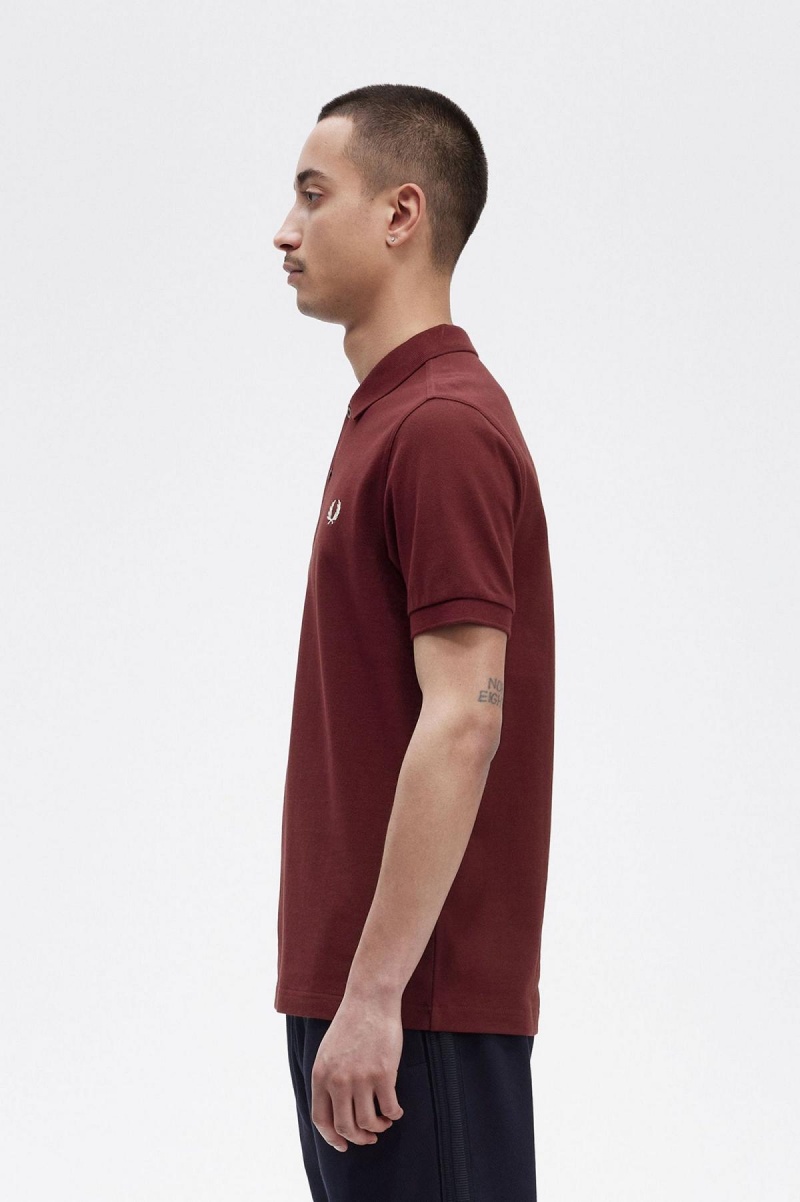 Camisa Polo Fred Perry M6000 Hombre Oxblood / Ecru | CLJKU72316