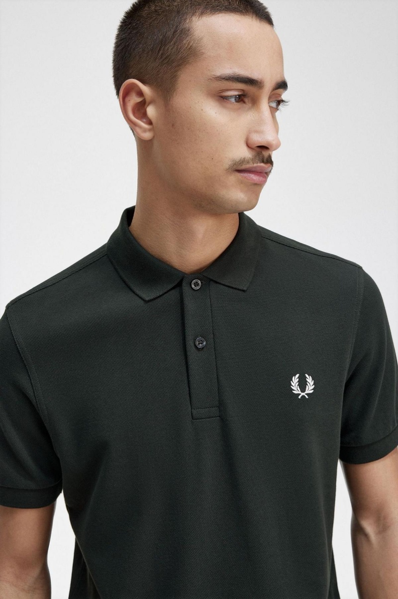 Camisa Polo Fred Perry M6000 Hombre Verde Blancas | QCLUV84424