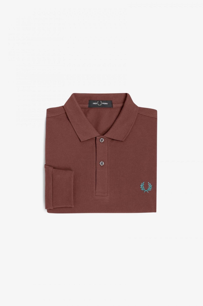 Camisa Polo Fred Perry M6006 Hombre Marrones Verde Menta Oscuro | CLQAV83520