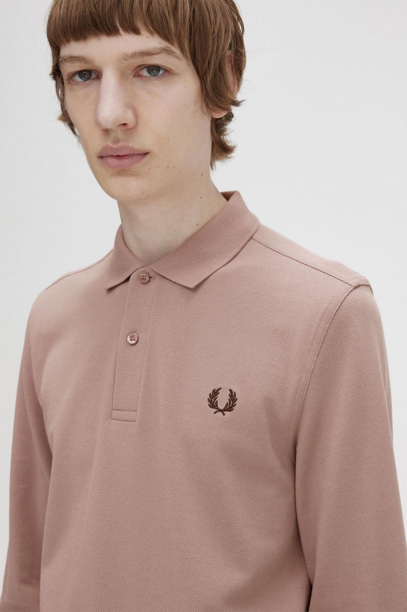 Camisa Polo Fred Perry M6006 Hombre Rosas Oscuro | CLNEJ67896