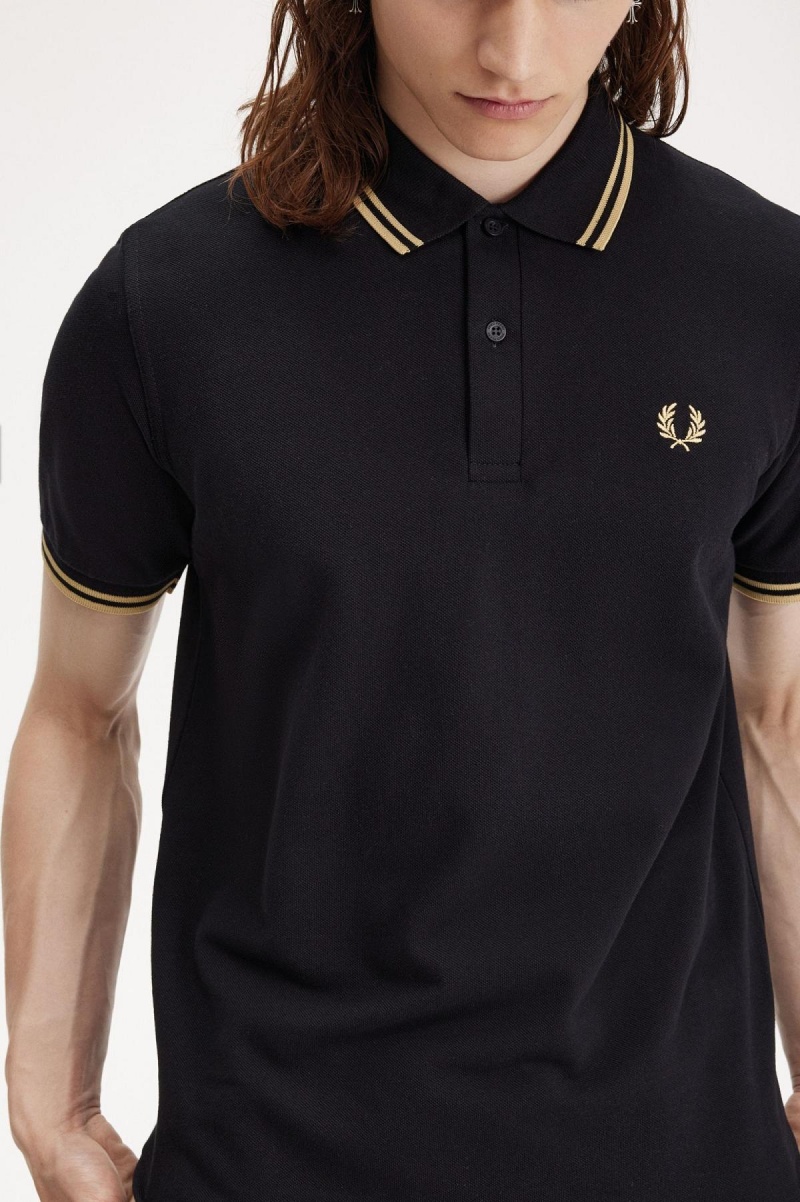 Camisa Polo Fred Perry Osaka M12 Hombre Negras | FCLHY30772