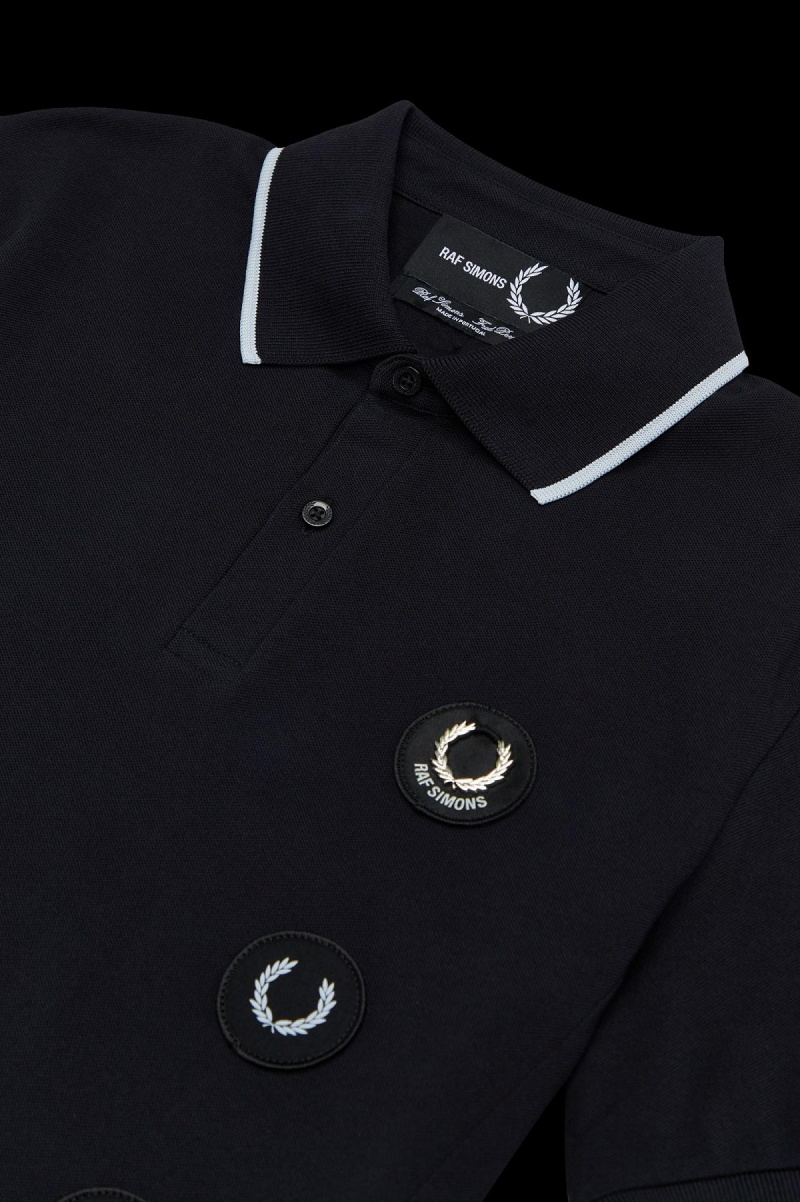 Camisa Polo Fred Perry Patch Detail Polo Shirt Hombre Negras | ACLDF45526