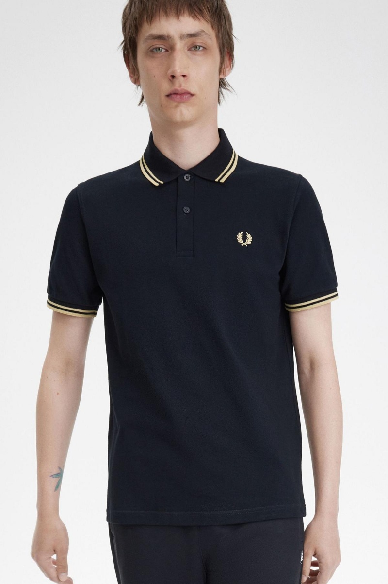 Camisa Polo Fred Perry Tokyo M12 Hombre Negras | ZCLMJ99660