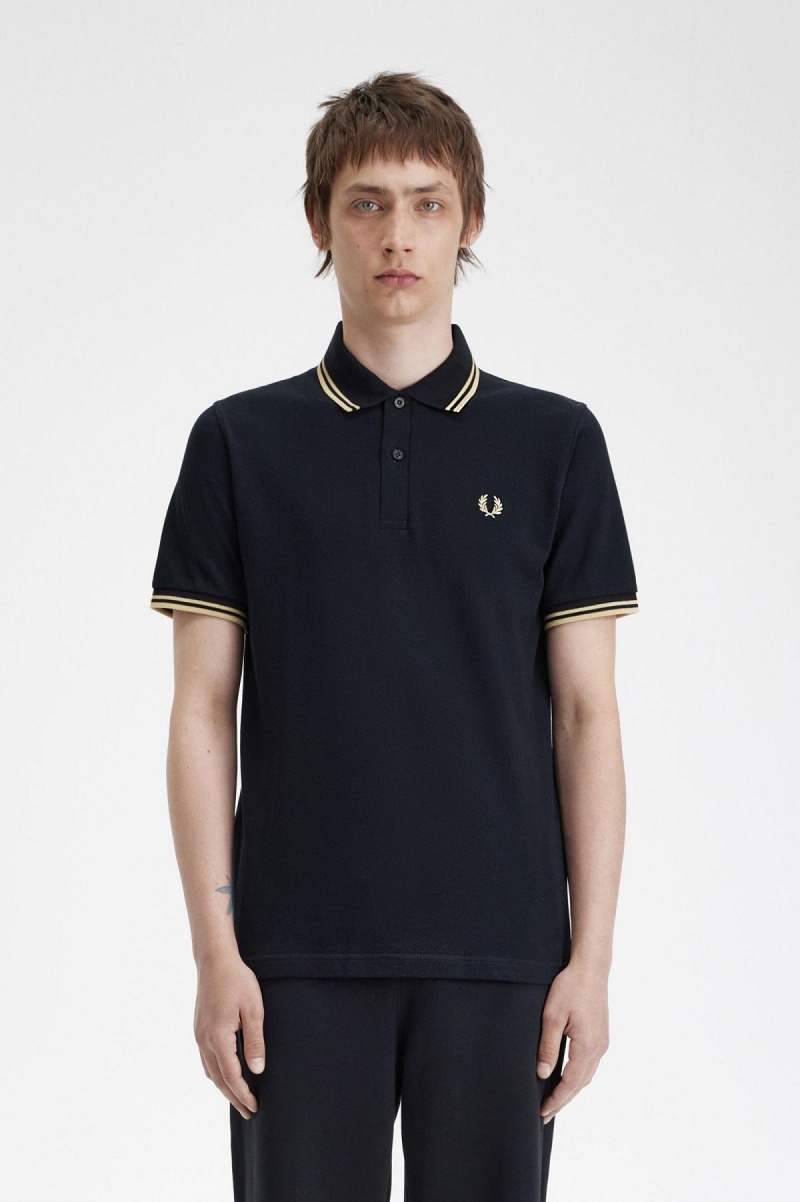 Camisa Polo Fred Perry Tokyo M12 Hombre Negras | ZCLMJ99660