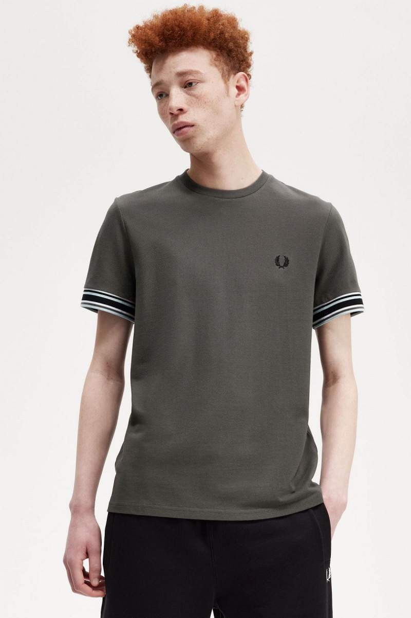 Camiseta Fred Perry Bold Tipped Piqué Hombre Verde | CLCIF40987