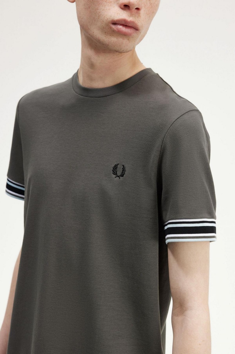 Camiseta Fred Perry Bold Tipped Piqué Hombre Verde | CLCIF40987