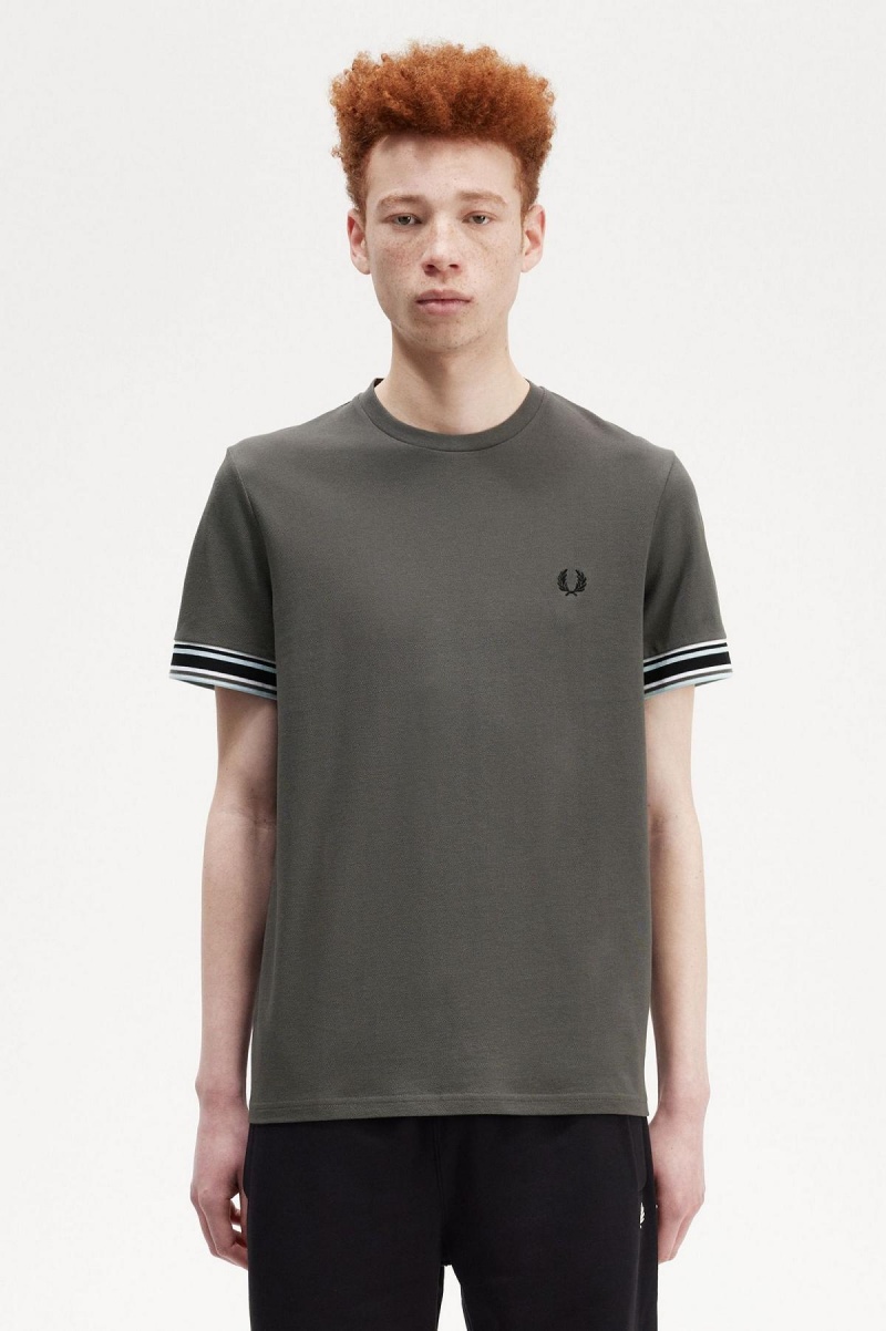 Camiseta Fred Perry Bold Tipped Piqué Hombre Verde | CLCIF40987