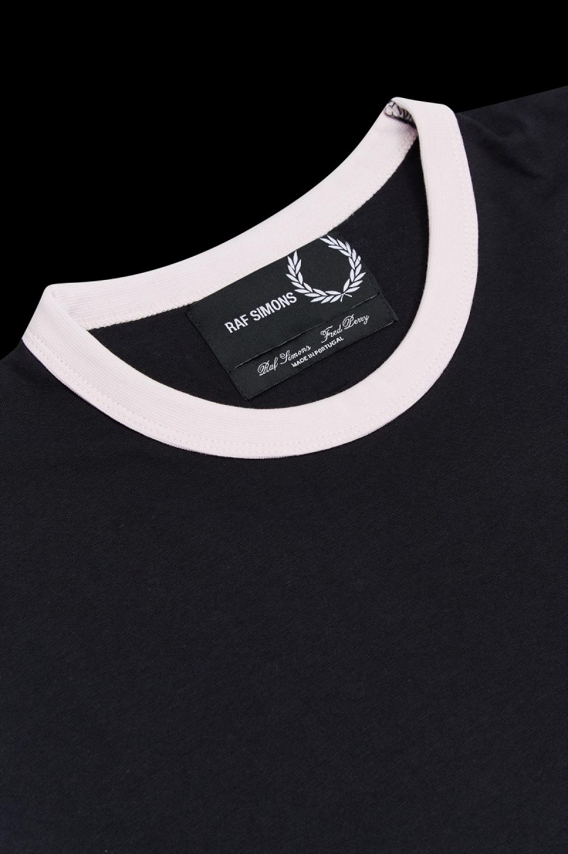 Camiseta Fred Perry Contrast Trim Hombre Negras | UCLTG26513