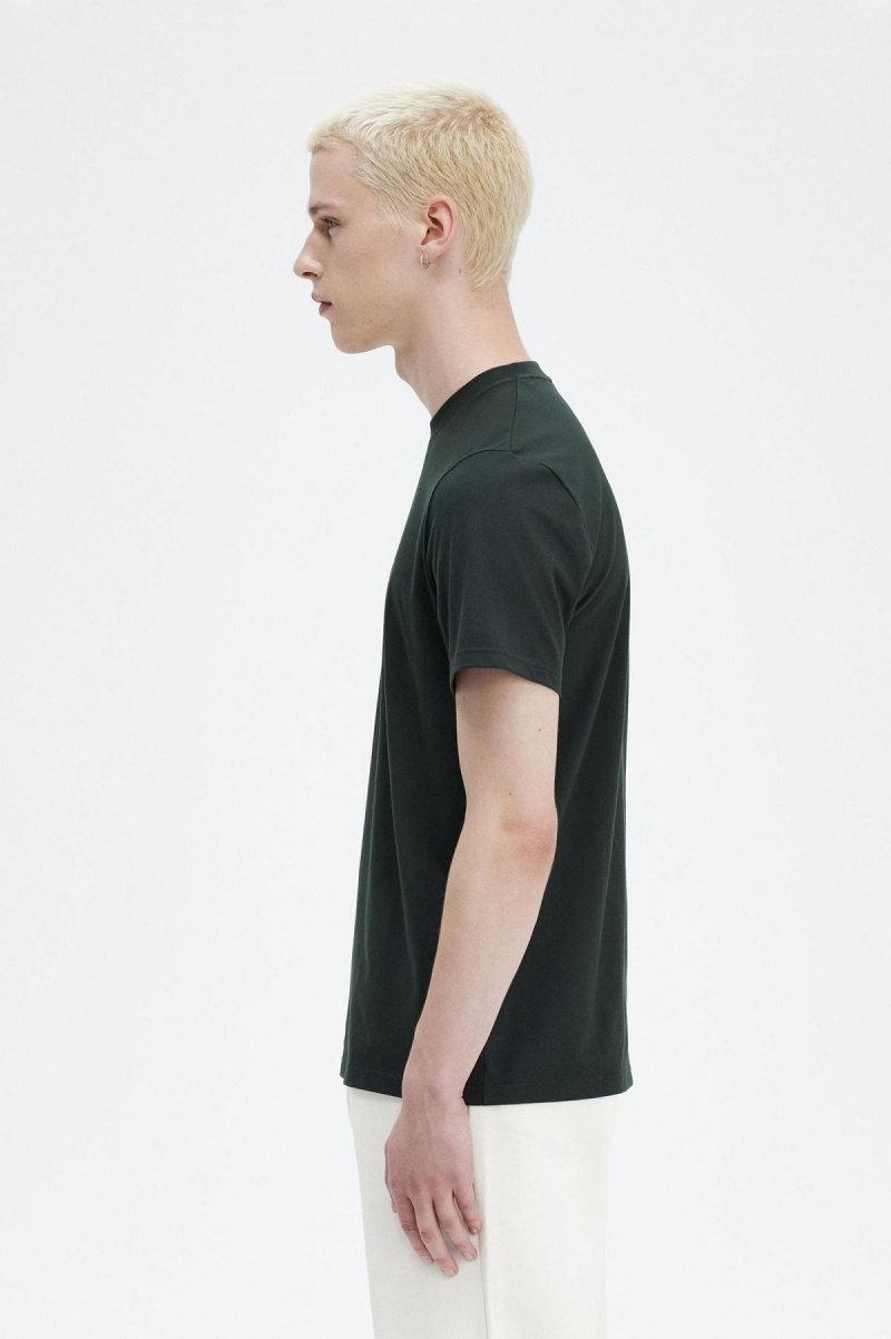 Camiseta Fred Perry Embroidered Hombre Verde | CLCIF41545