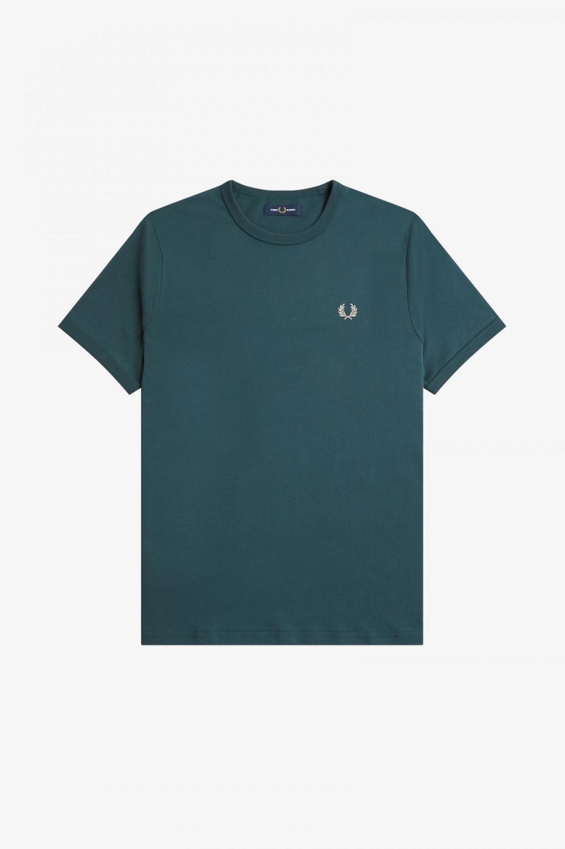 Camiseta Fred Perry Ringer Hombre Azules | CLIIZ95894