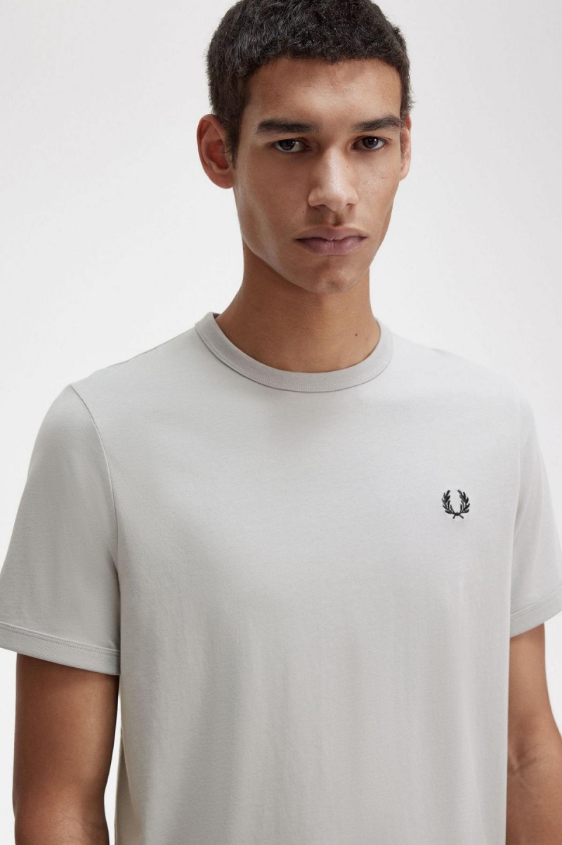 Camiseta Fred Perry Ringer Hombre Limestone | XCLGW72411