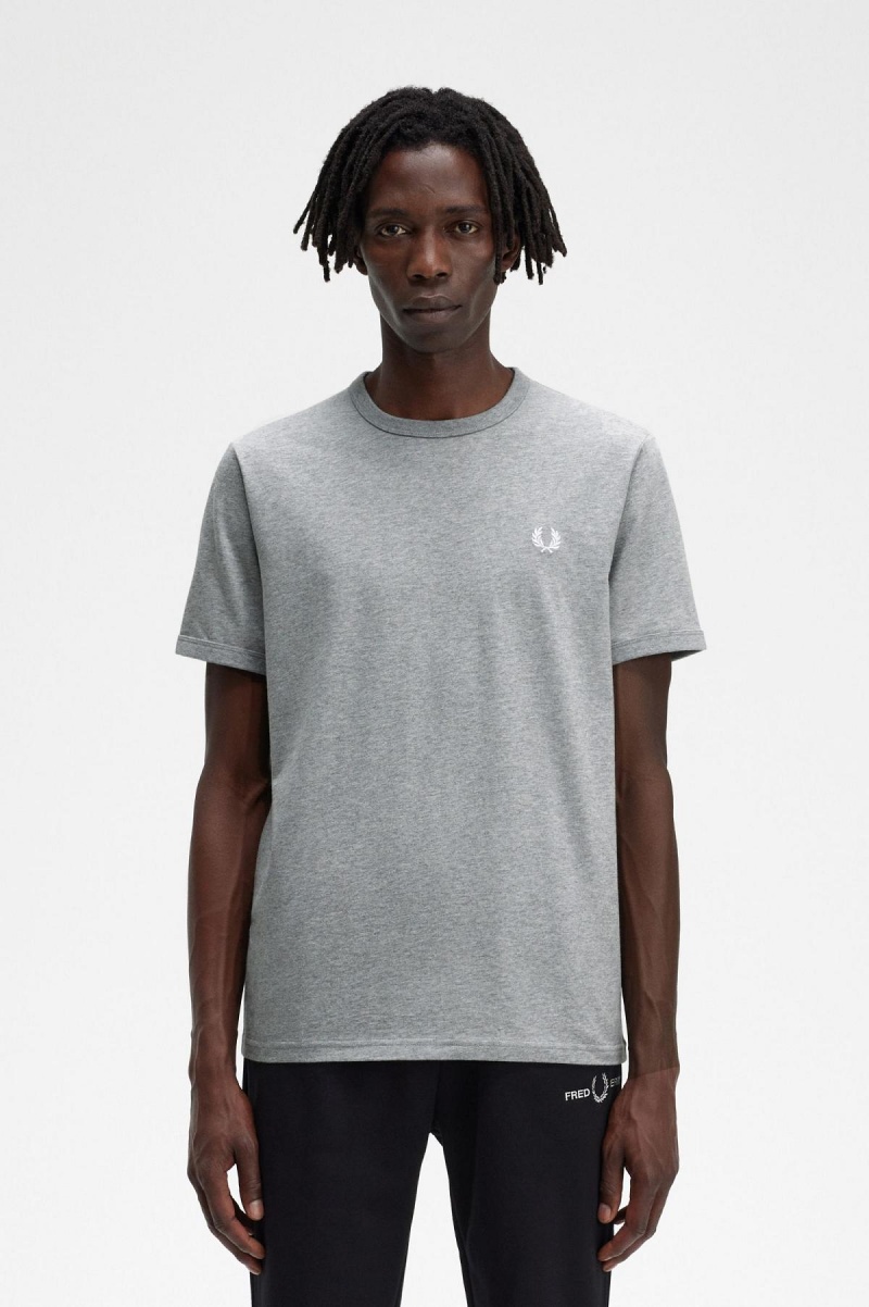 Camiseta Fred Perry Ringer Hombre Steel Marl | ACLWC50405