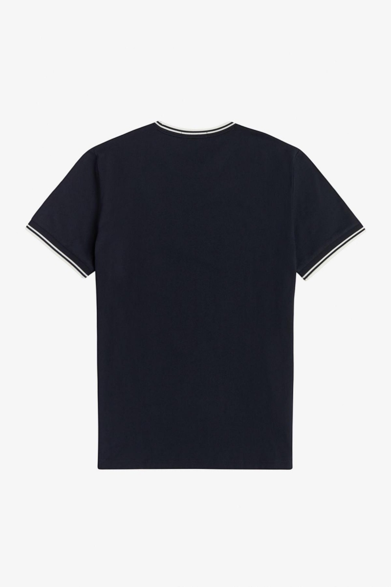 Camiseta Fred Perry Twin Tipped Hombre Azul Marino | CLNEJ80140