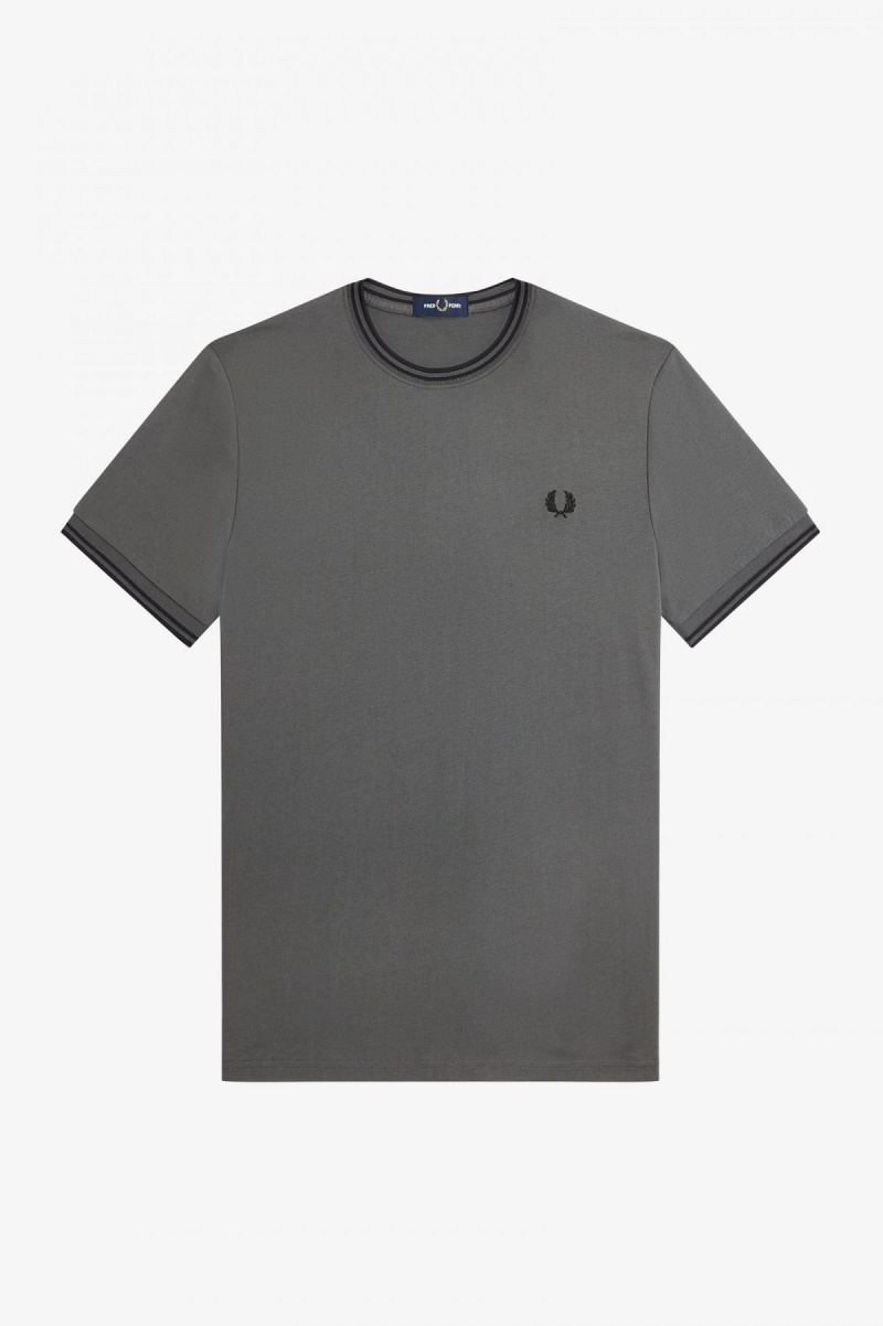 Camiseta Fred Perry Twin Tipped Hombre Verde | CLXMI84466