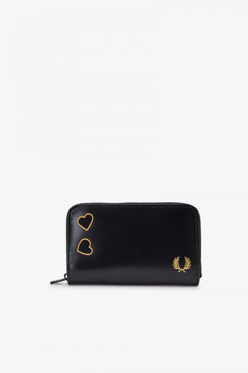 Cartera Fred Perry Cuero Accessories Negras | DCLKV70621