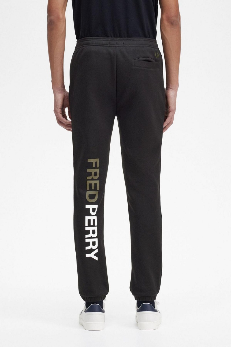 Chandals Fred Perry Estampadas Branding Sweatpants Hombre Negras | QCLUV12632