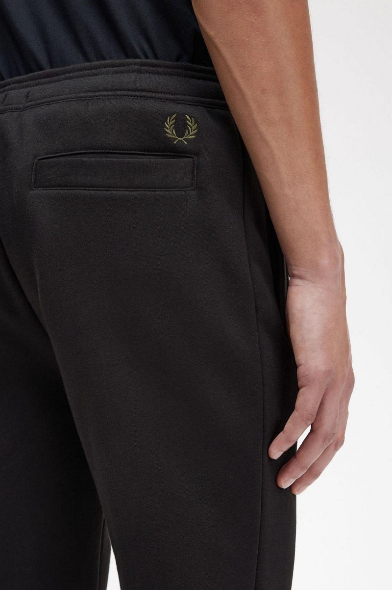 Chandals Fred Perry Estampadas Branding Sweatpants Hombre Negras | QCLUV12632