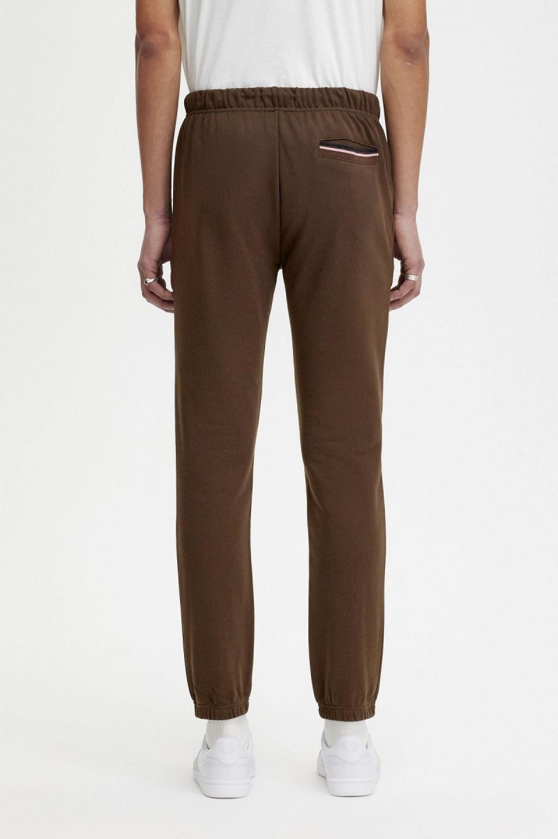 Chandals Fred Perry Loopback Sweatpants Hombre Burnt Tobacco | DCLKV48653