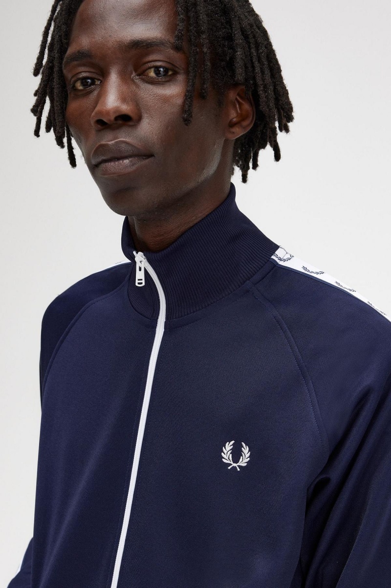 Chandals Fred Perry Taped Pista Jacket Hombre Azules | YCLGT29765