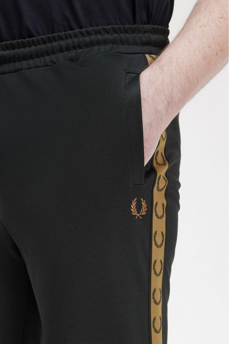 Chandals Fred Perry Taped Pista Pants Hombre Negras | UCLND60722