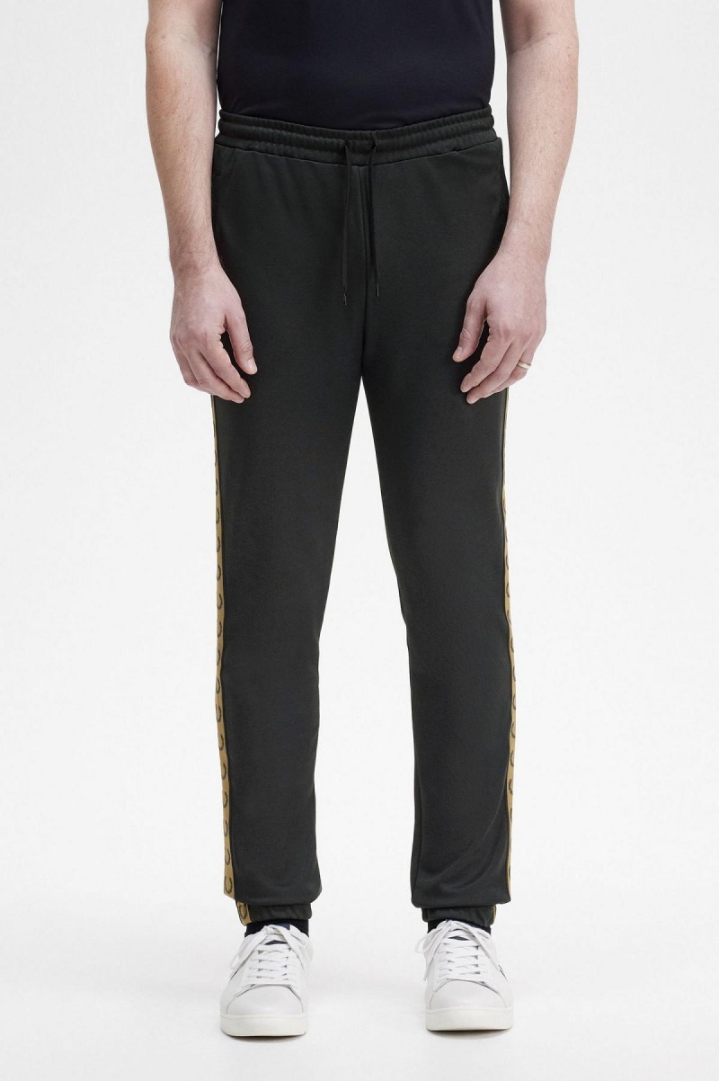 Chandals Fred Perry Taped Pista Pants Hombre Negras | UCLND60722