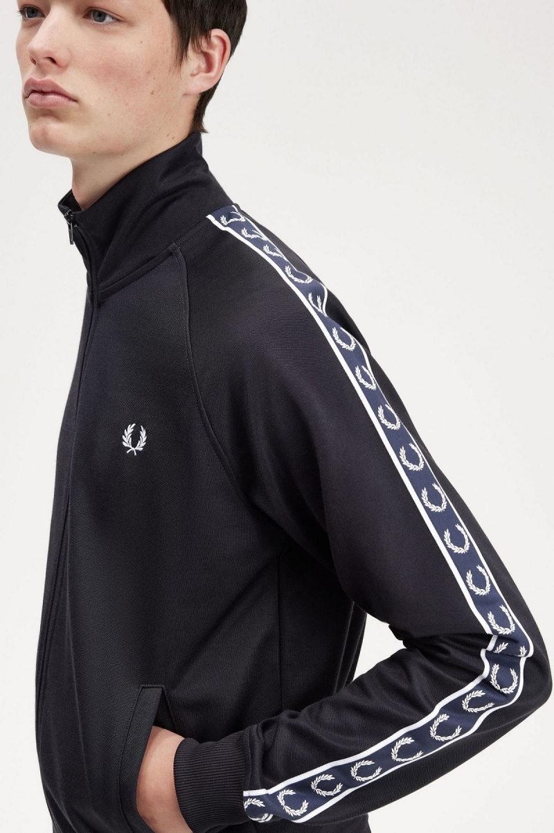 Chaqueta de Chandal Fred Perry Contrast Tape Hombre Azul Marino Azul Marino | CLNZX48528