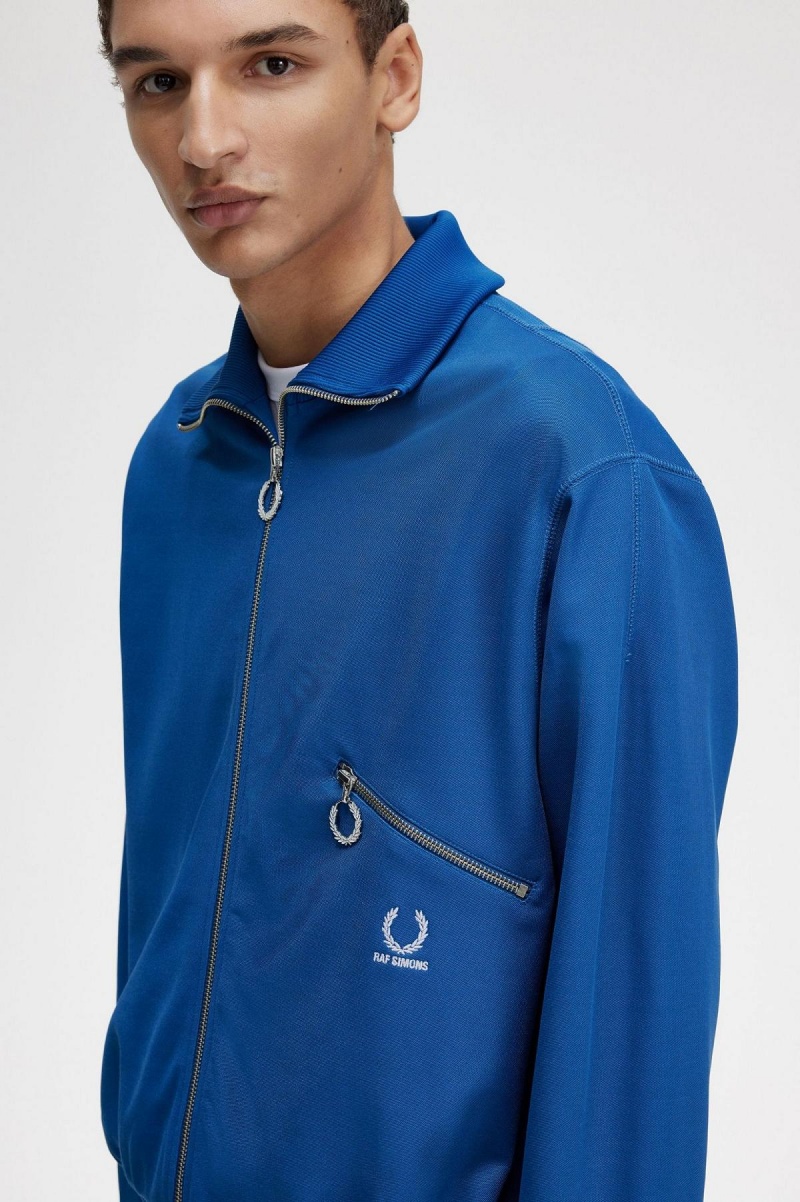 Chaqueta de Chandal Fred Perry Printed Hombre Azul Real Azules | CLDYB29063