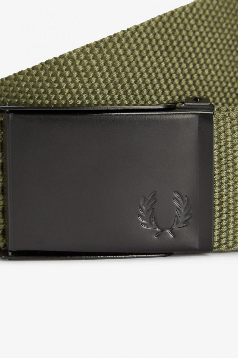 Cinturón Fred Perry Estampadas Branded Webbing Accessories Verde | CLZPD94660