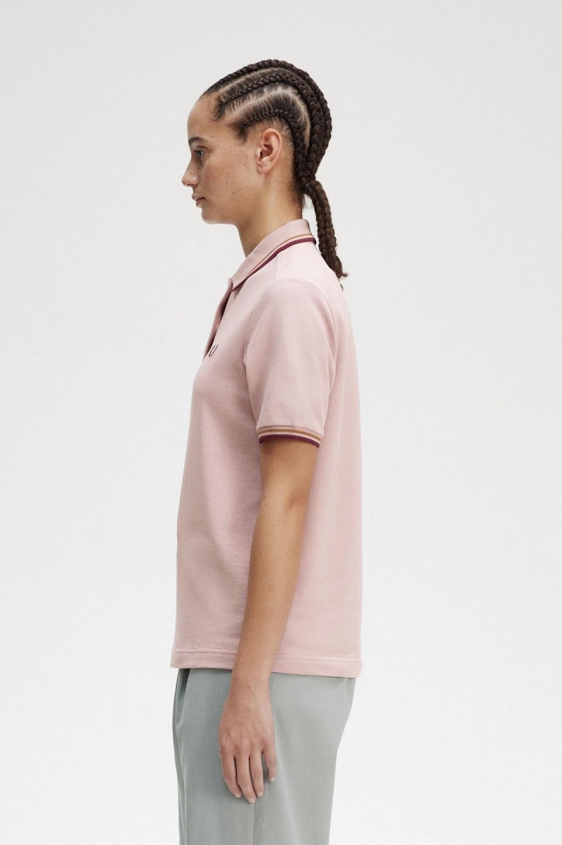 Fred Perry Shirt Fred Perry G3600 Mujer Rosas Rosas | XCLBH28129