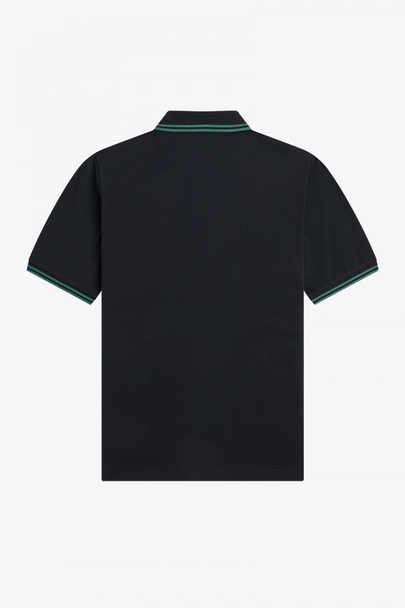 Fred Perry Shirt Fred Perry G3600 Mujer Negras Verde Menta Oscuro Verde Menta Oscuro | YCLGT89033