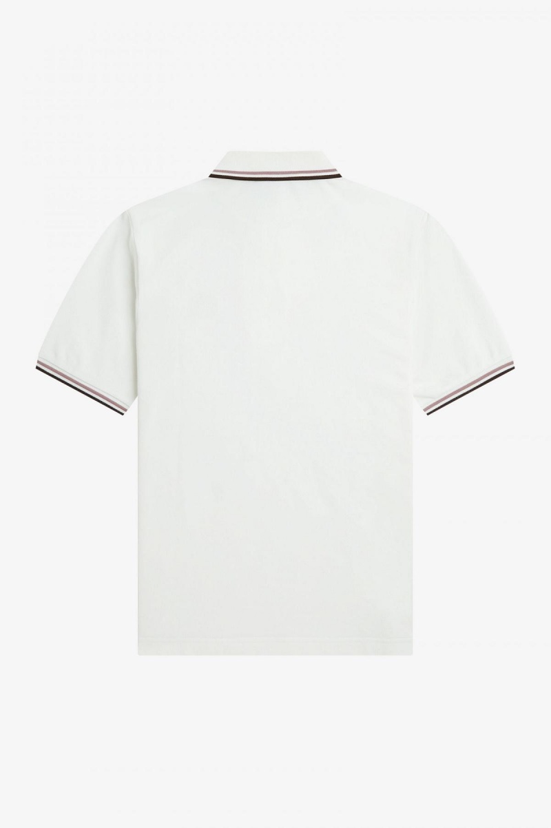 Fred Perry Shirt Fred Perry G3600 Mujer Blancas Rosas Oscuro | PCLQX11010